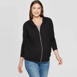 Black Maternity Hoodie S